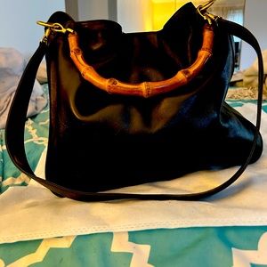 Gucci Leather Bamboo Handbag